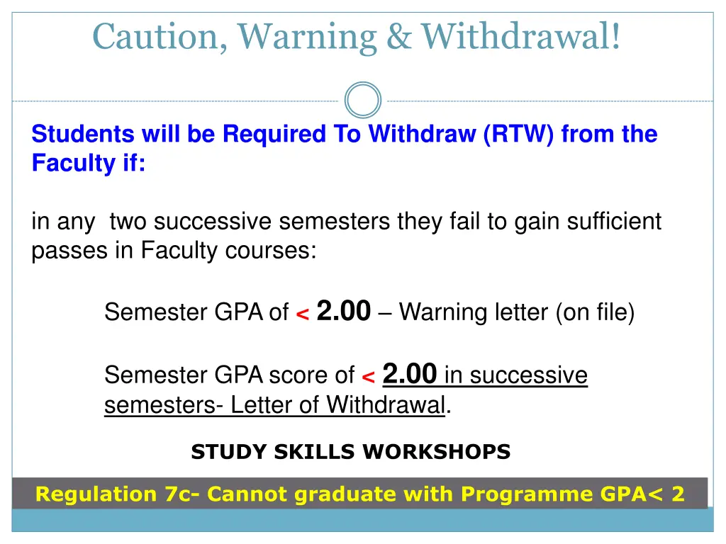caution warning withdrawal