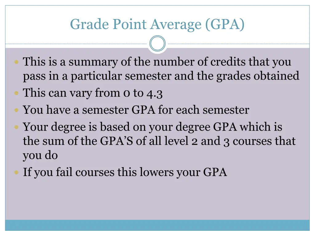 grade point average gpa
