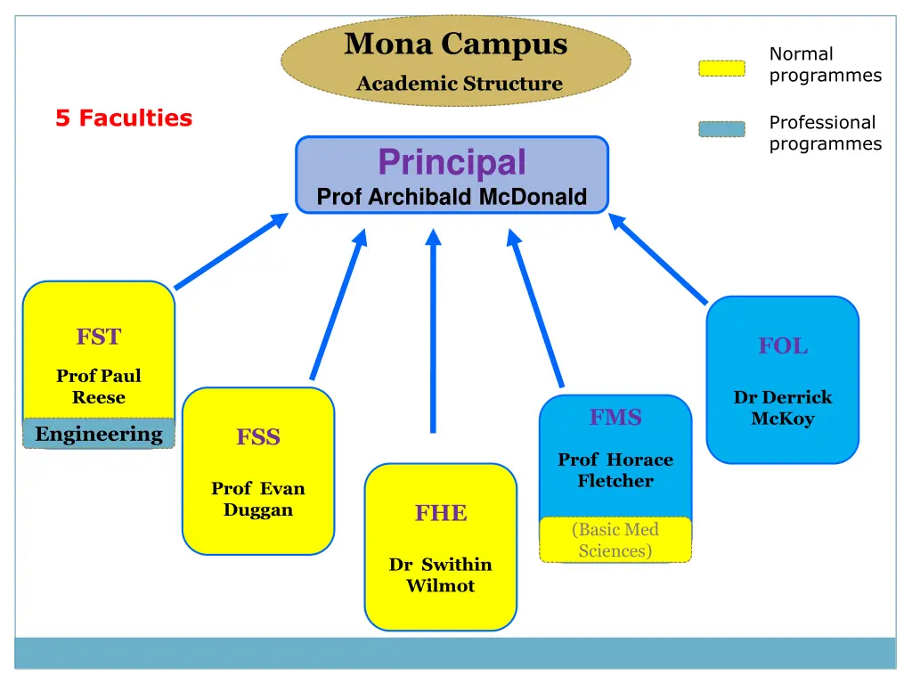 mona campus academic structure