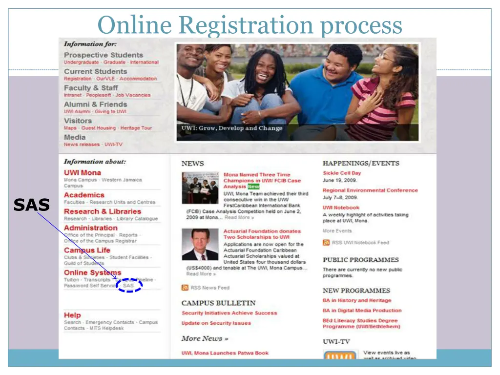 online registration process