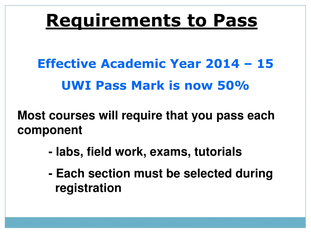 requirements to pass