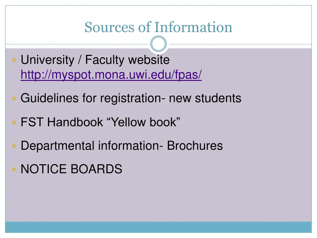 sources of information