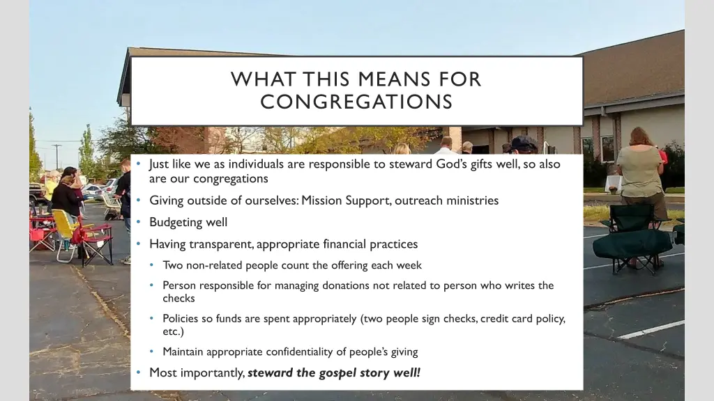 what this means for congregations
