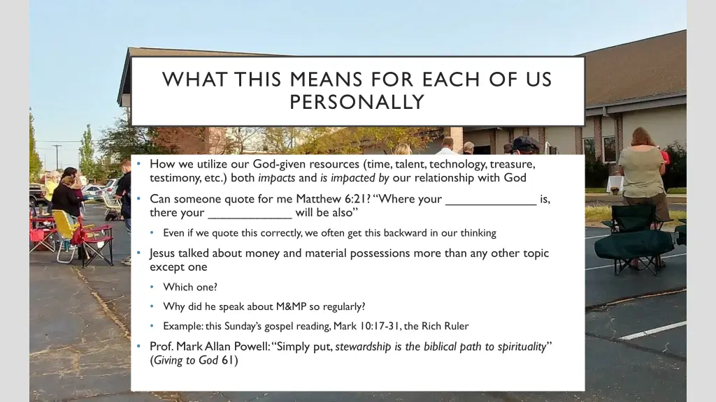 what this means for each of us personally