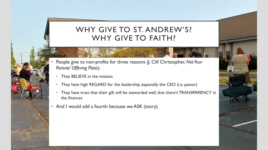 why give to st andrew s why give to faith