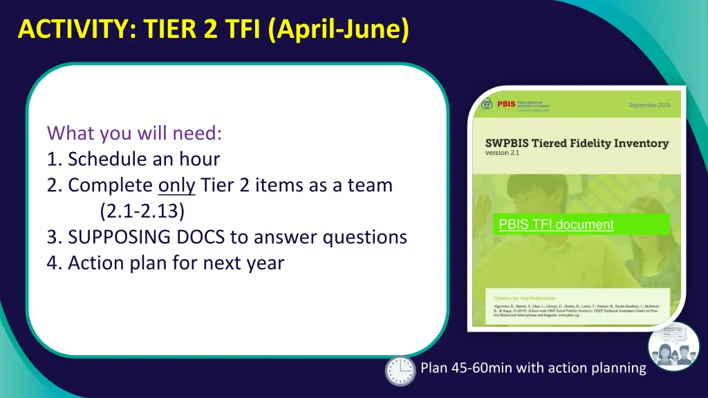 activity tier 2 tfi april june