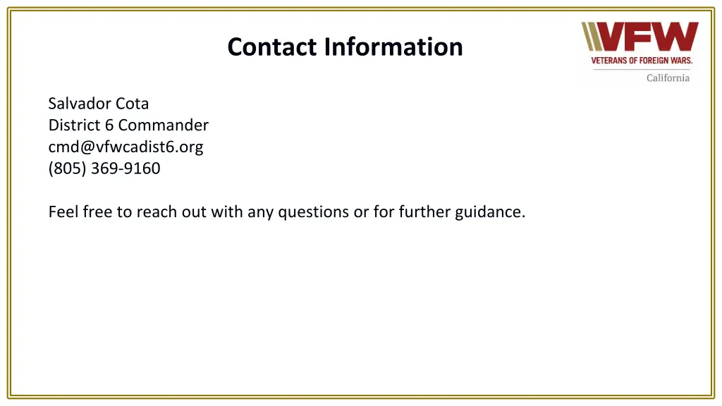 contact information