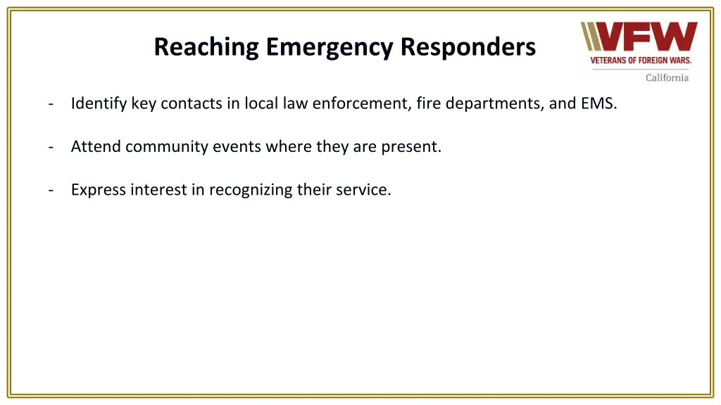 reaching emergency responders