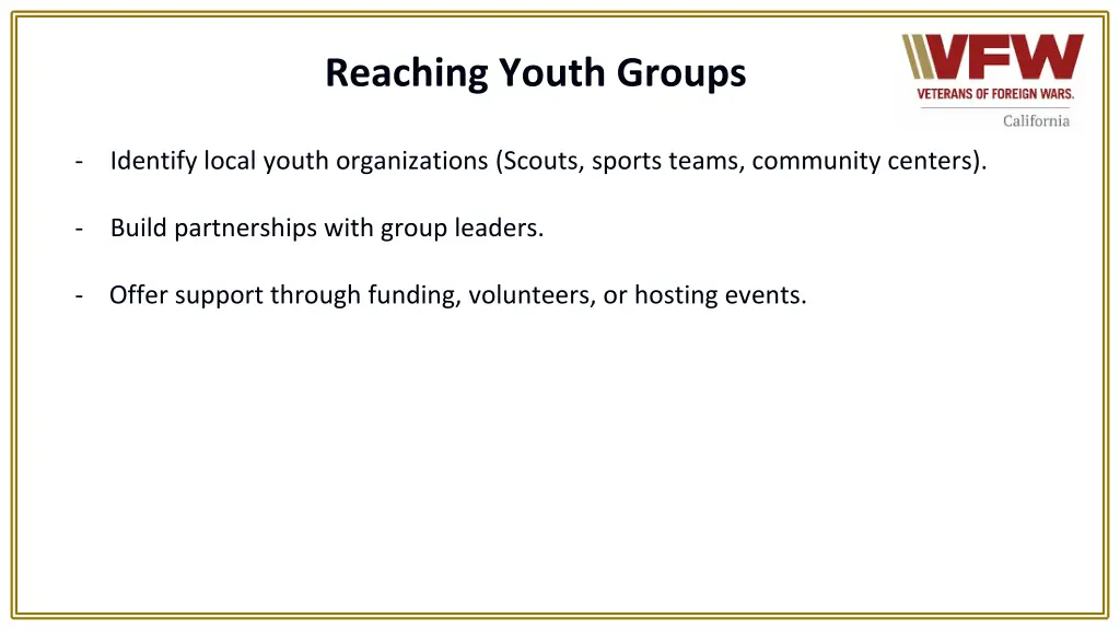 reaching youth groups