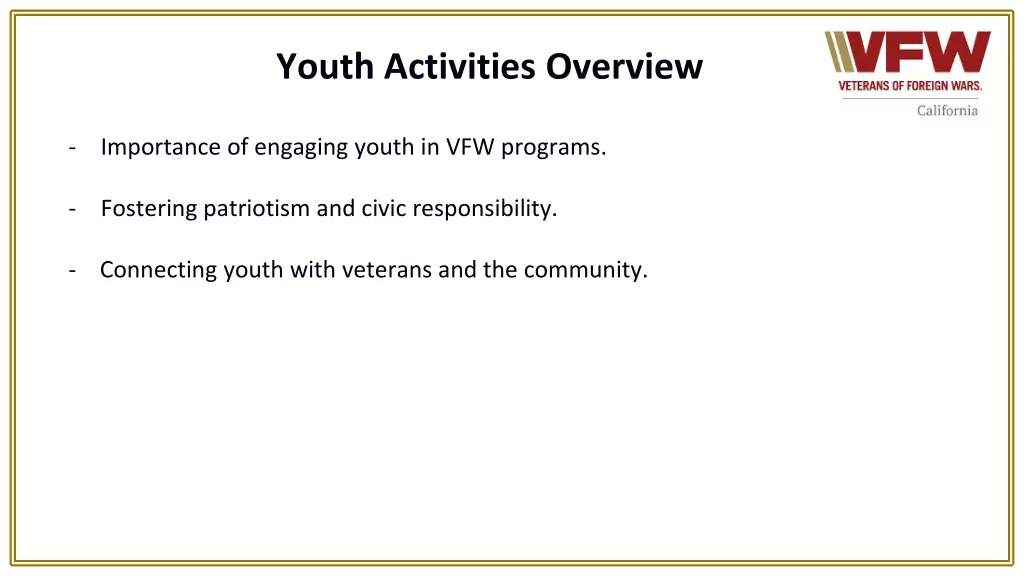 youth activities overview