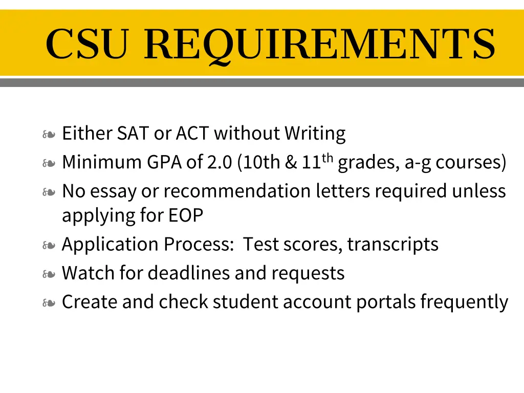csu requirements