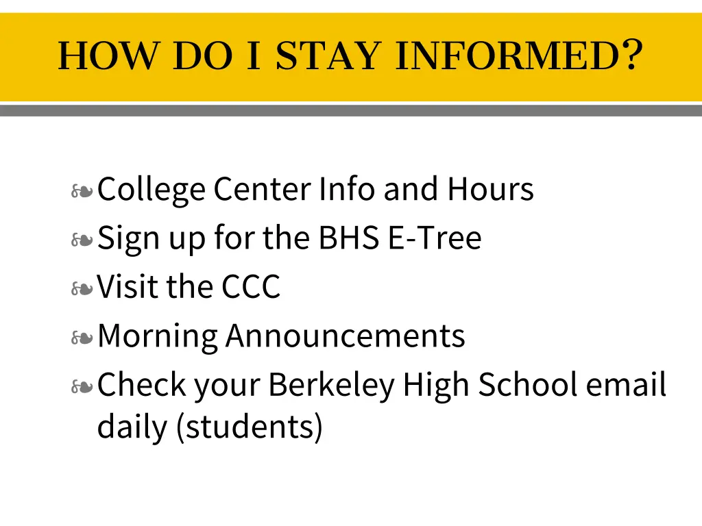 how do i stay informed