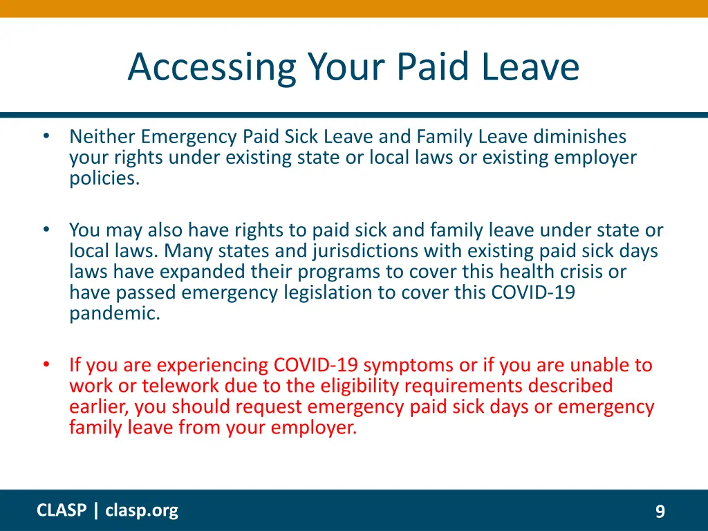 accessing your paid leave