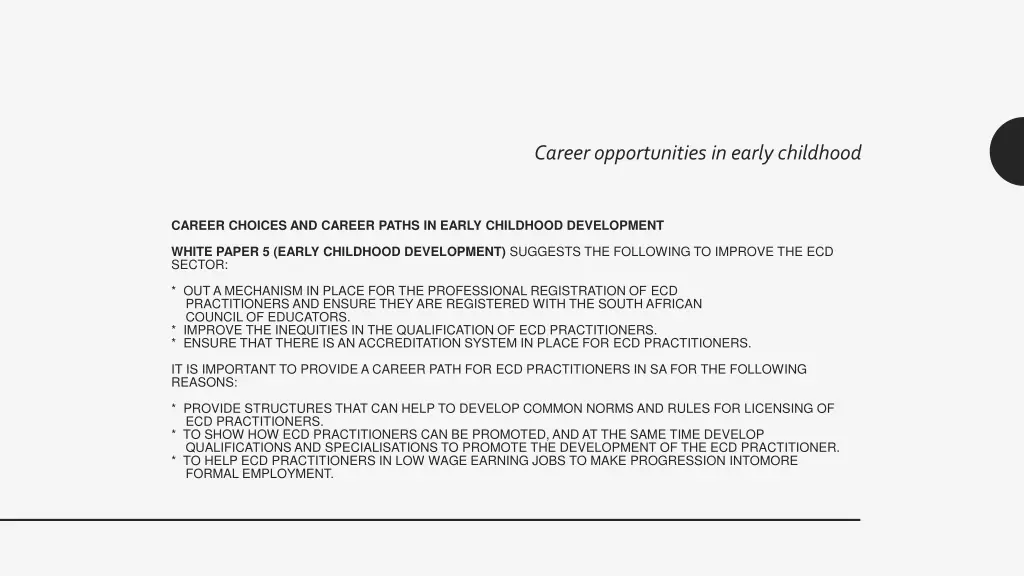 career opportunities in early childhood 1