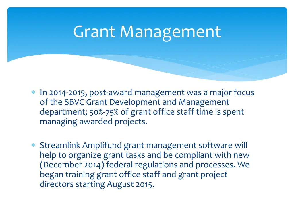 grant management