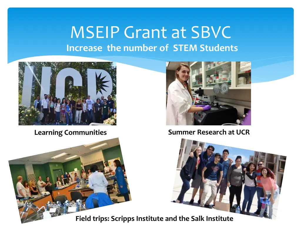 mseip grant at sbvc increase the number of stem