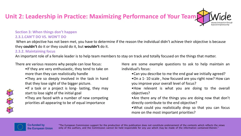 unit 2 leadership in practice maximizing 2
