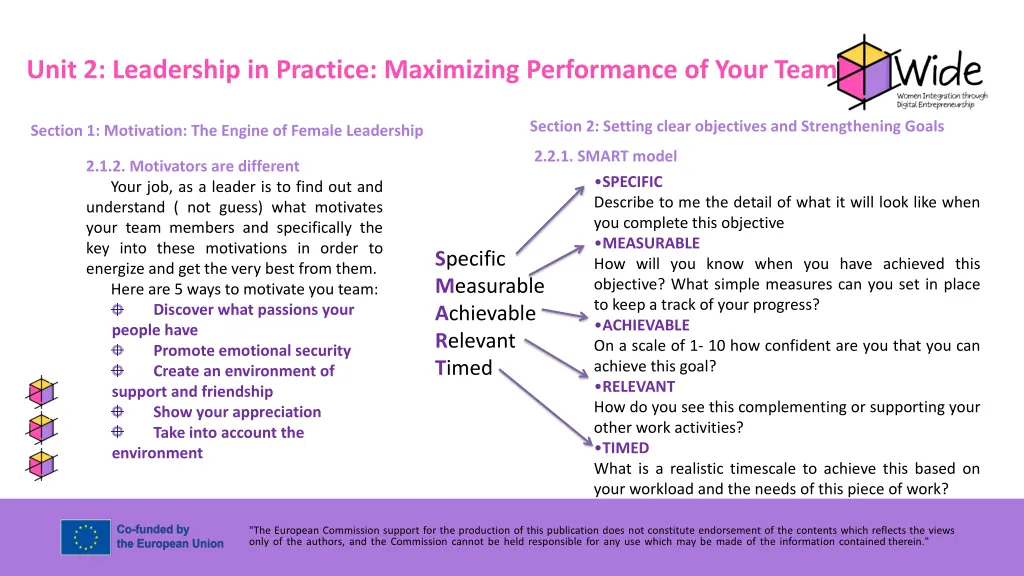 unit 2 leadership in practice maximizing