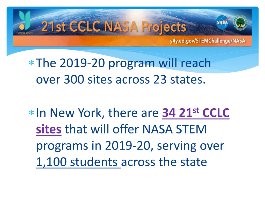 the 2019 20 program will reach over 300 sites