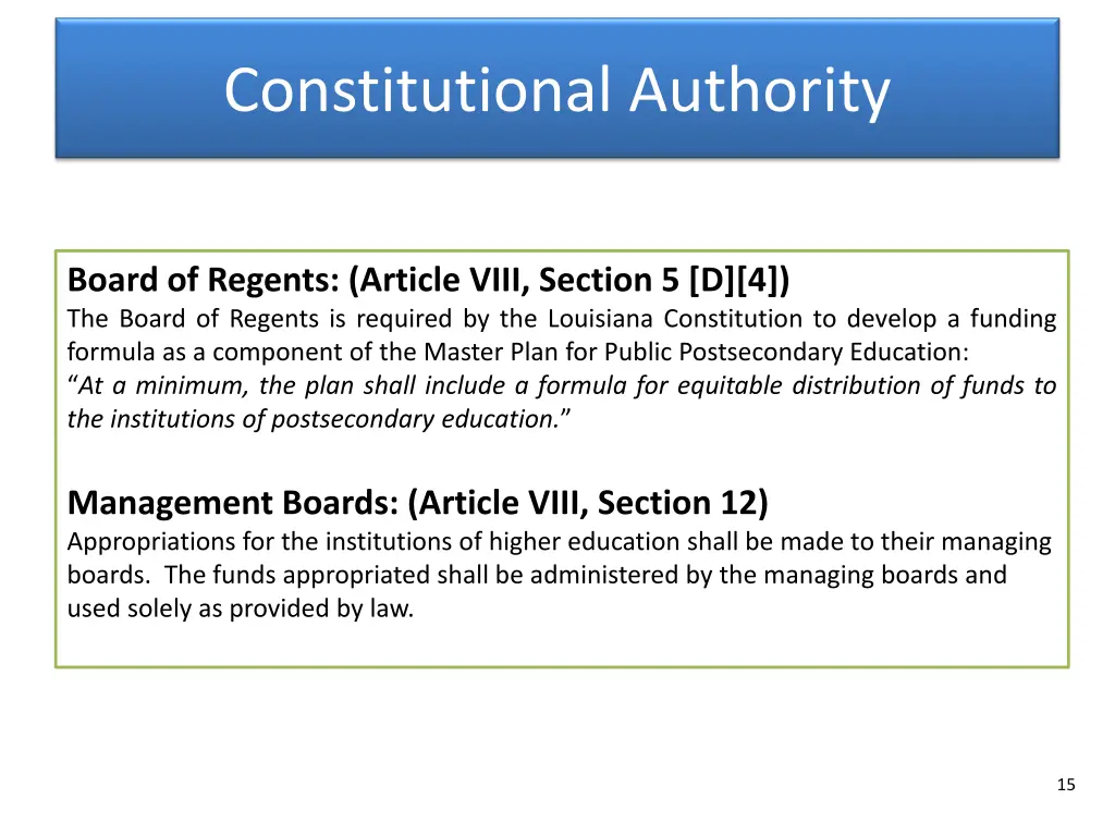 constitutional authority