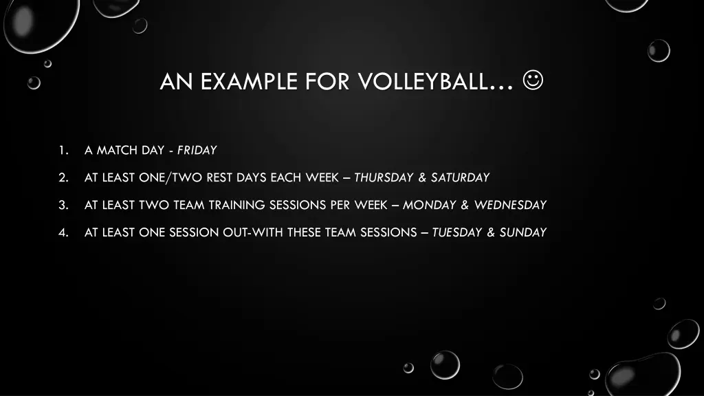 an example for volleyball