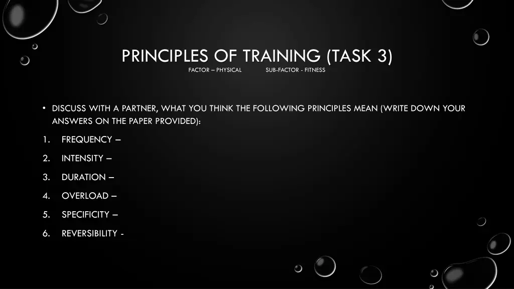 principles of training task 3 factor physical
