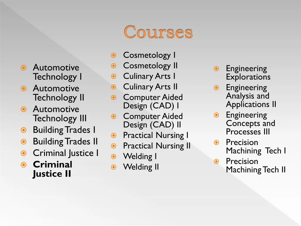 courses