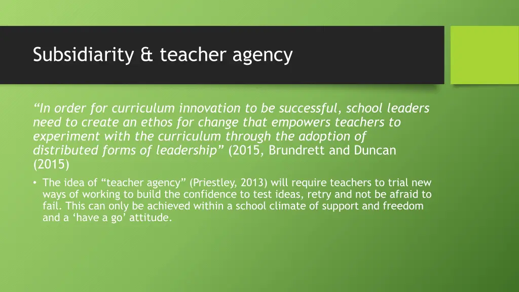 subsidiarity teacher agency 1