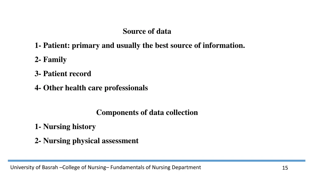 source of data