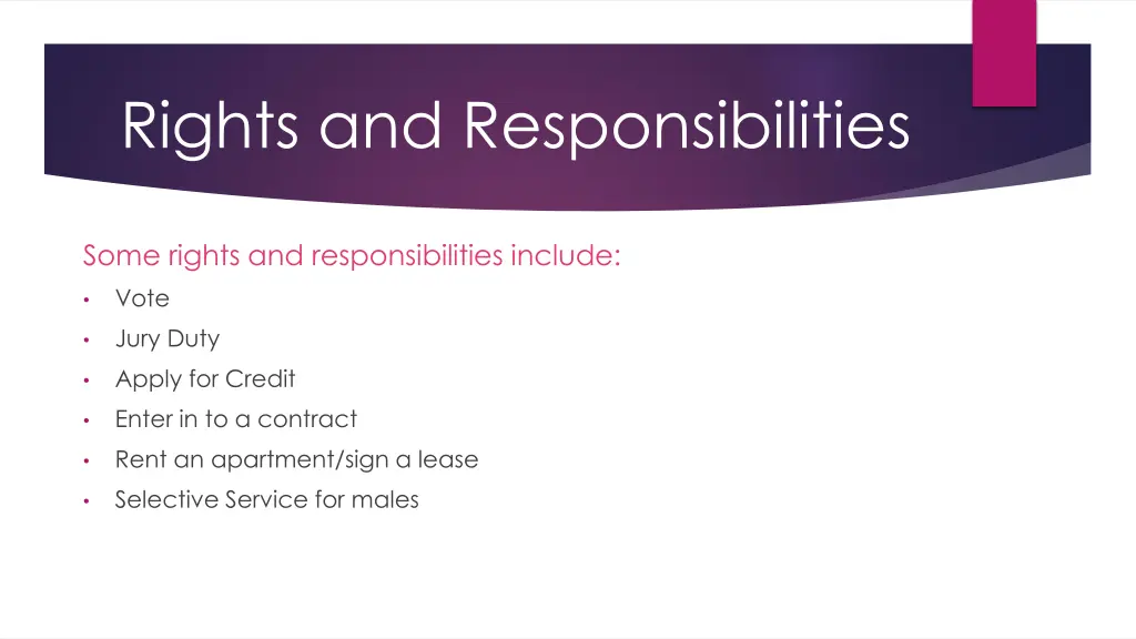 rights and responsibilities