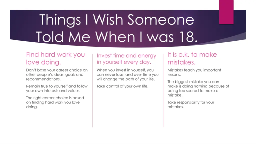 things i wish someone told me when i was 18