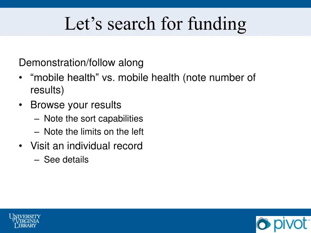 let s search for funding