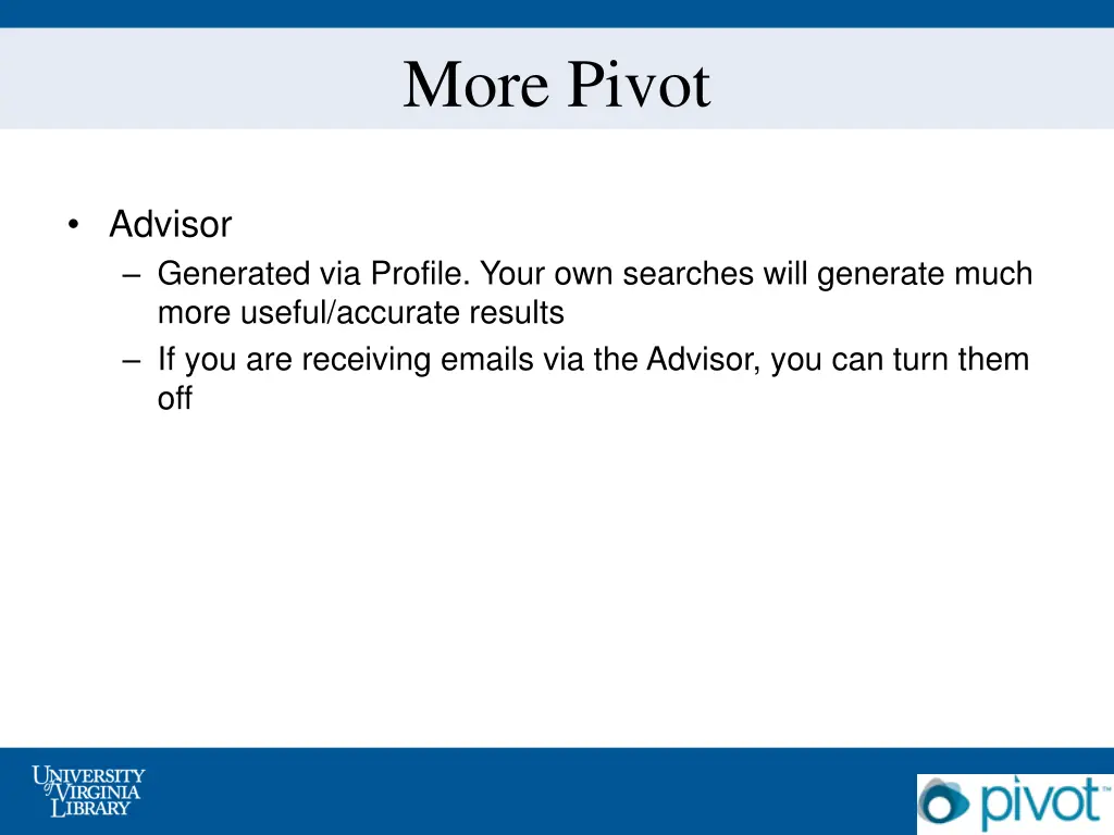 more pivot