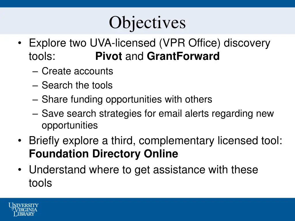 objectives