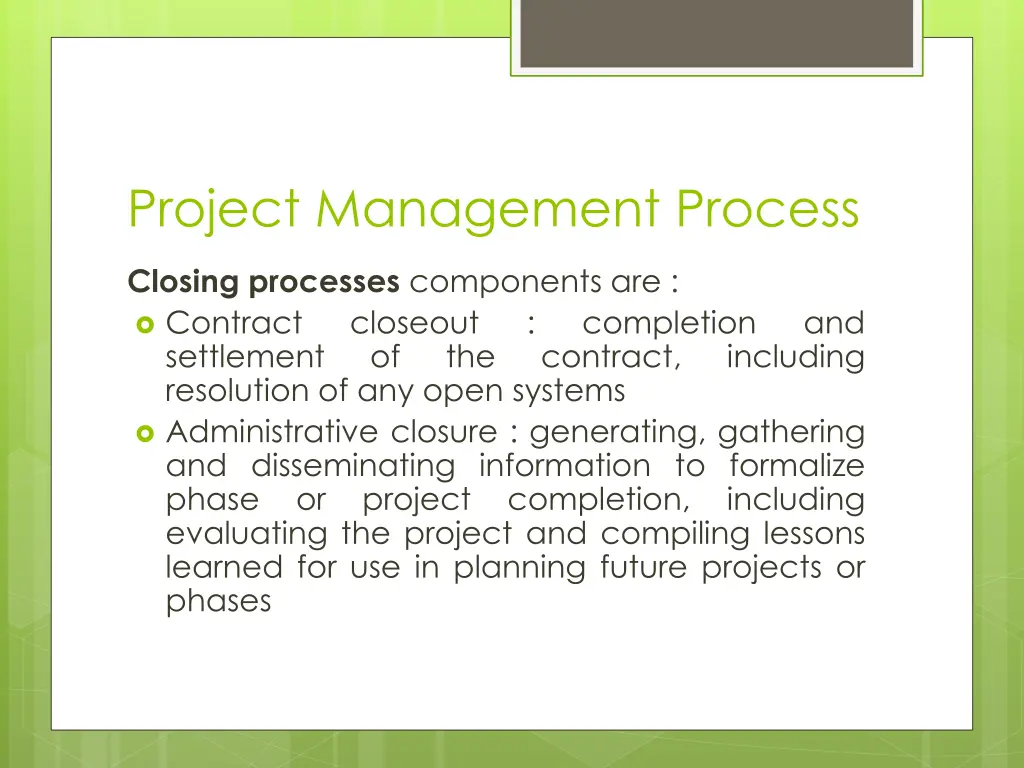 project management process 11