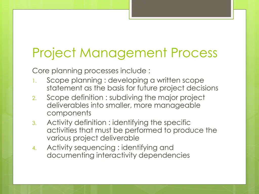 project management process 4