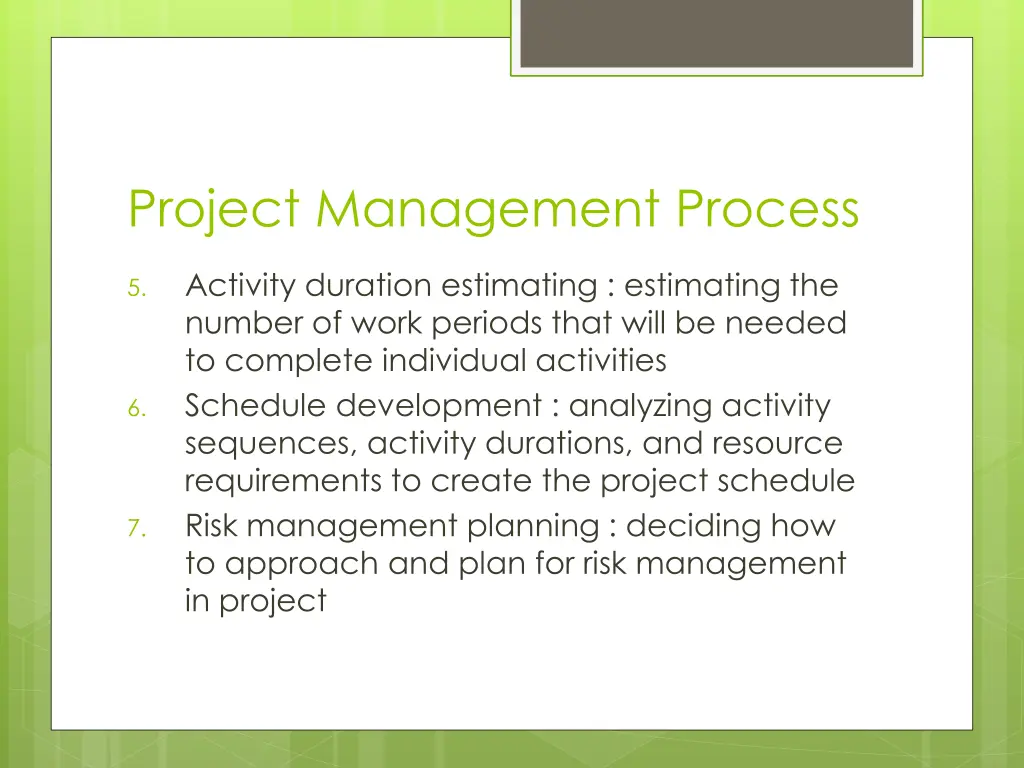 project management process 5