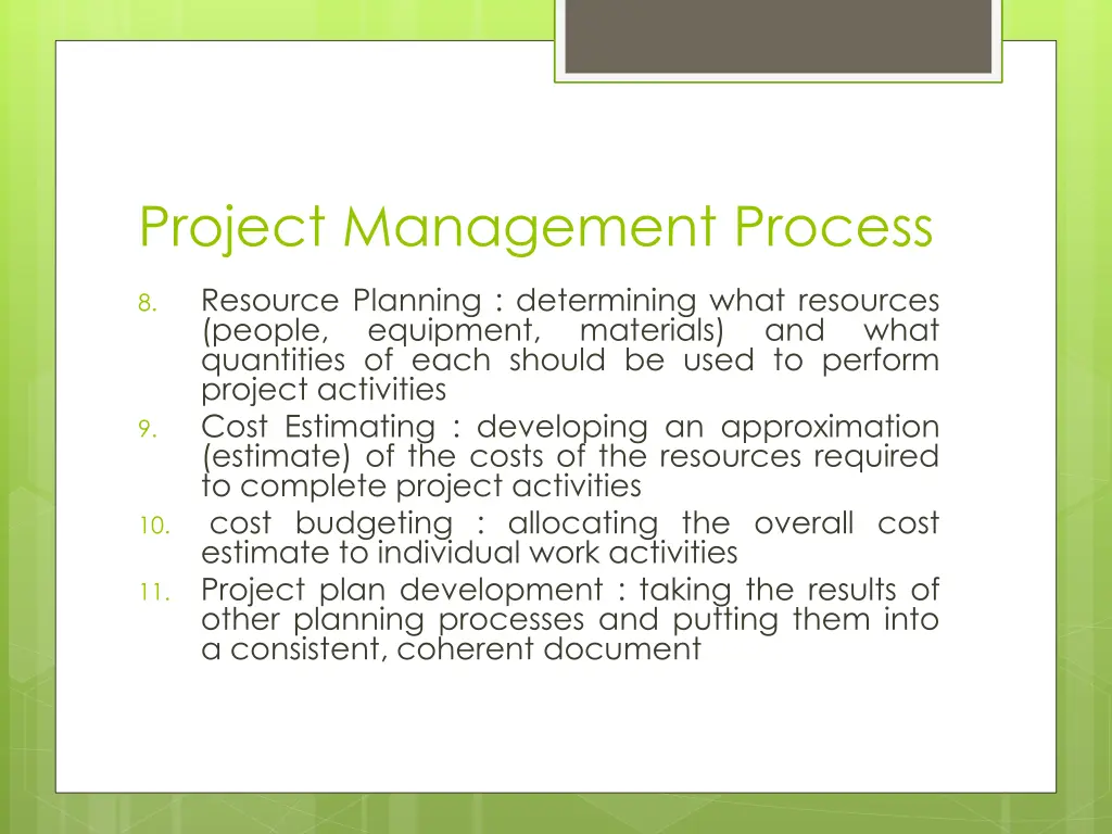 project management process 6