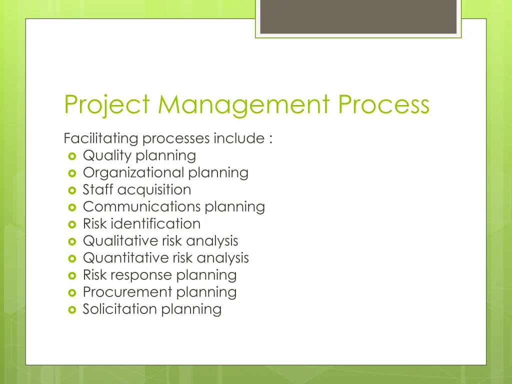 project management process 8