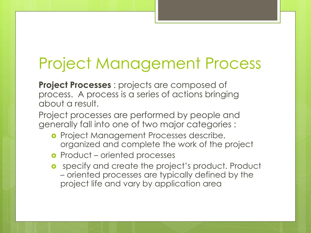 project management process