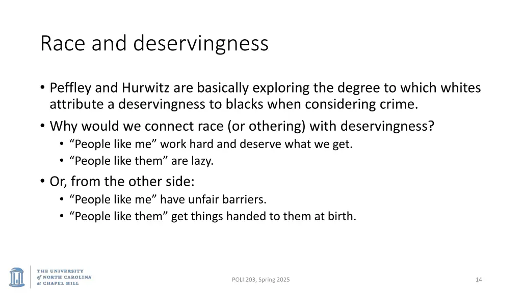 race and deservingness