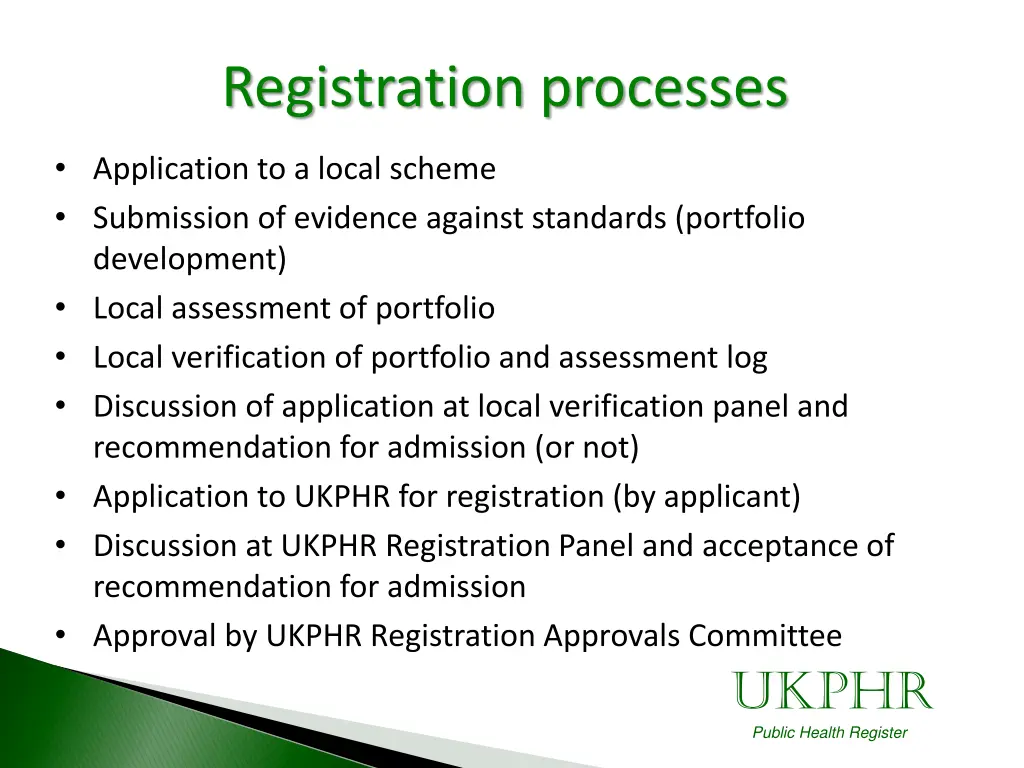 registration processes