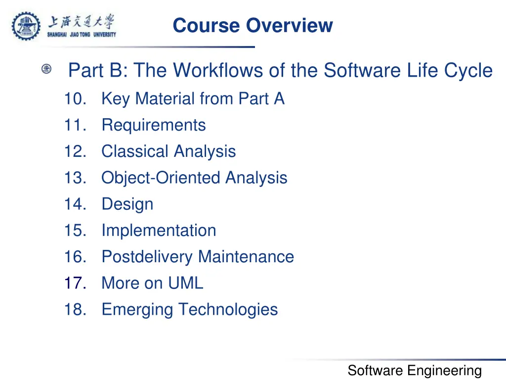 course overview 1