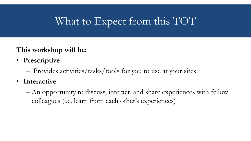 what to expect from this tot