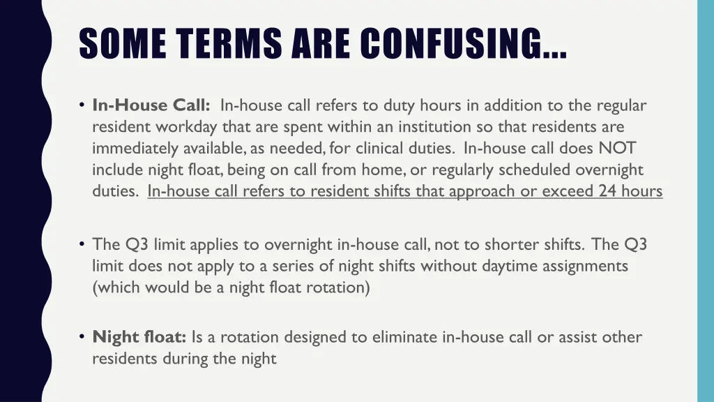 some terms are confusing