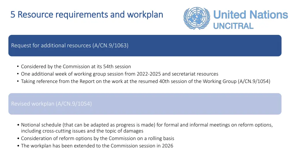 5 resource requirements and workplan 5 resource