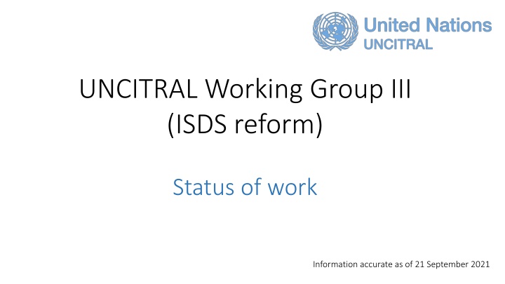 uncitral working group iii isds reform
