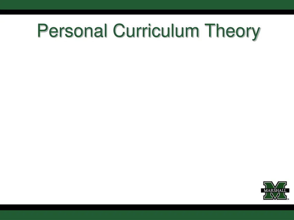 personal curriculum theory