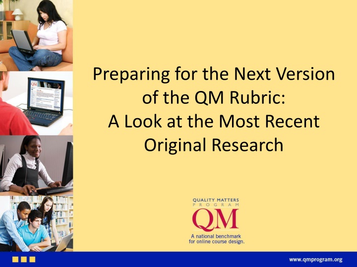 preparing for the next version of the qm rubric