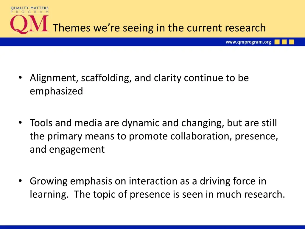 themes we re seeing in the current research